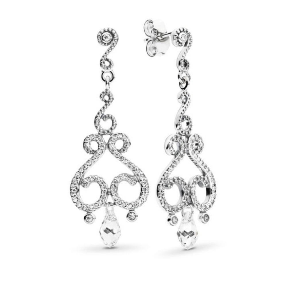 New Pandora Swirling Chandeliers Earrings 925